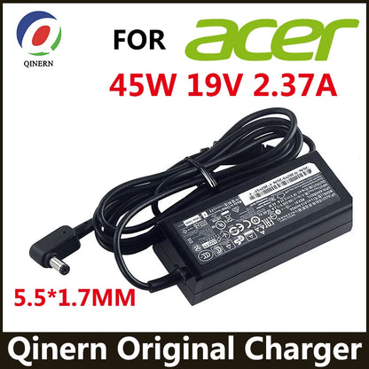 Acer Laptop Charger 45W – 19V 2.37A, 5.5x1.7mm, for Aspire 3 A314/A515, E5-573 Series