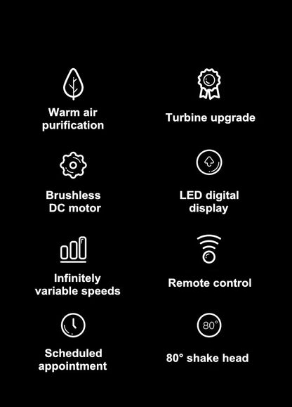 46-Inch Smart Standing Tower Fan – Hot & Cold Wind, Remote Control, Silent Air Circulator