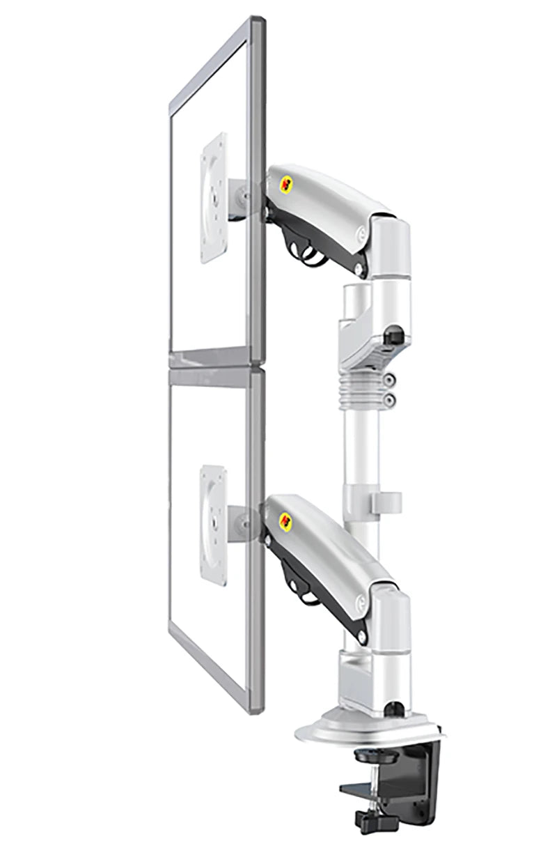 NB H180 Double monitor desk Holder Arm Gas Spring Full Motion 17"-27" LCD TV Mount ergonomic dual arm clamp bracket 2-9kgs each