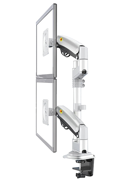 NB H180 Double monitor desk Holder Arm Gas Spring Full Motion 17"-27" LCD TV Mount ergonomic dual arm clamp bracket 2-9kgs each