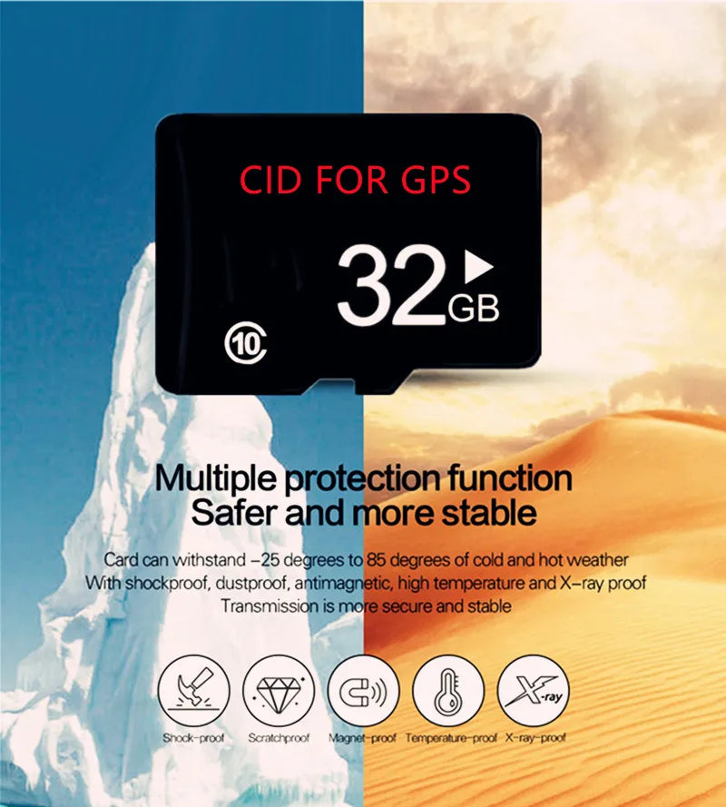 GPS Custom CID Mini SD/TF Memory Card – 2GB–64GB, High Speed, Car Navigation