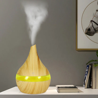 THANKSHARE 300ml Ultrasonic Aroma Diffuser & Humidifier | USB | Cool Mist | Wood Design