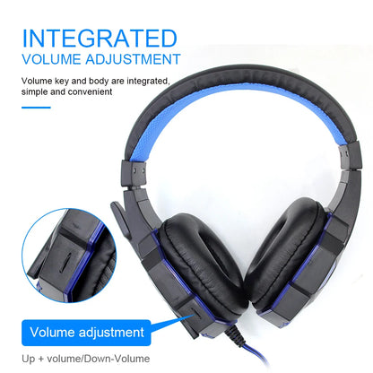 LED Gaming Headset with Microphone – Wired, Bass Stereo for PC, PS4, PS5 & Xbox