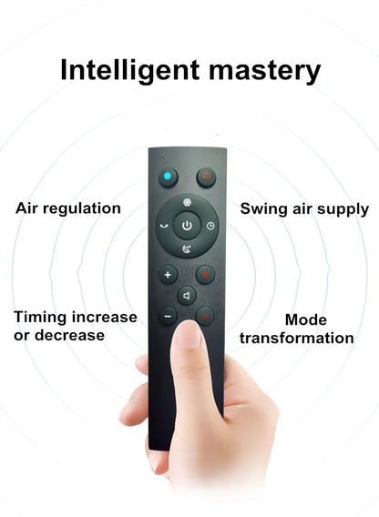 46-Inch Smart Standing Tower Fan – Hot & Cold Wind, Remote Control, Silent Air Circulator