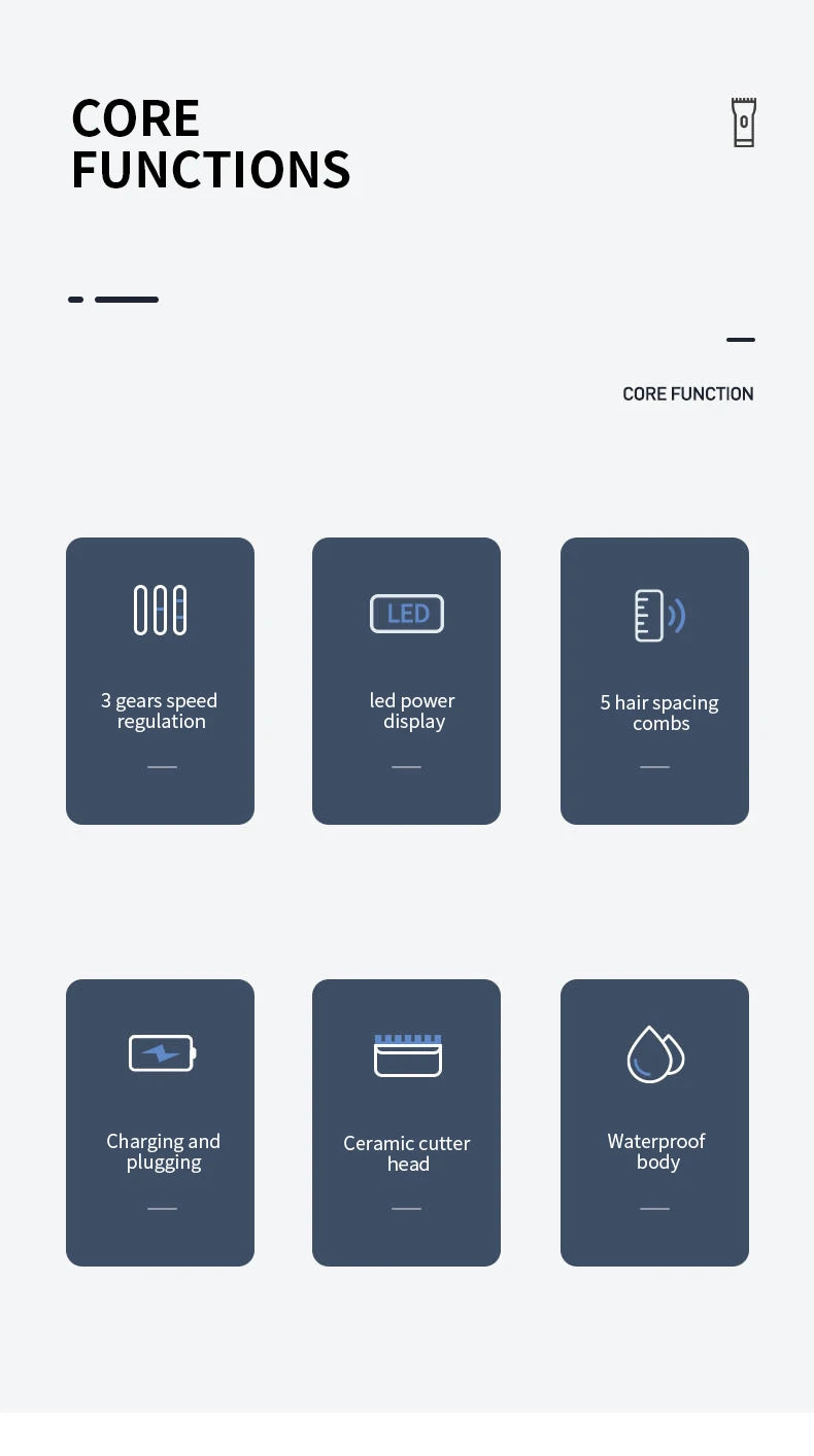 Xiaomi Mijia Wireless Hair Clipper – Titanium Alloy Blade, Men & Kids
