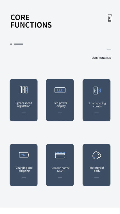 Xiaomi Mijia Wireless Hair Clipper – Titanium Alloy Blade, Men & Kids