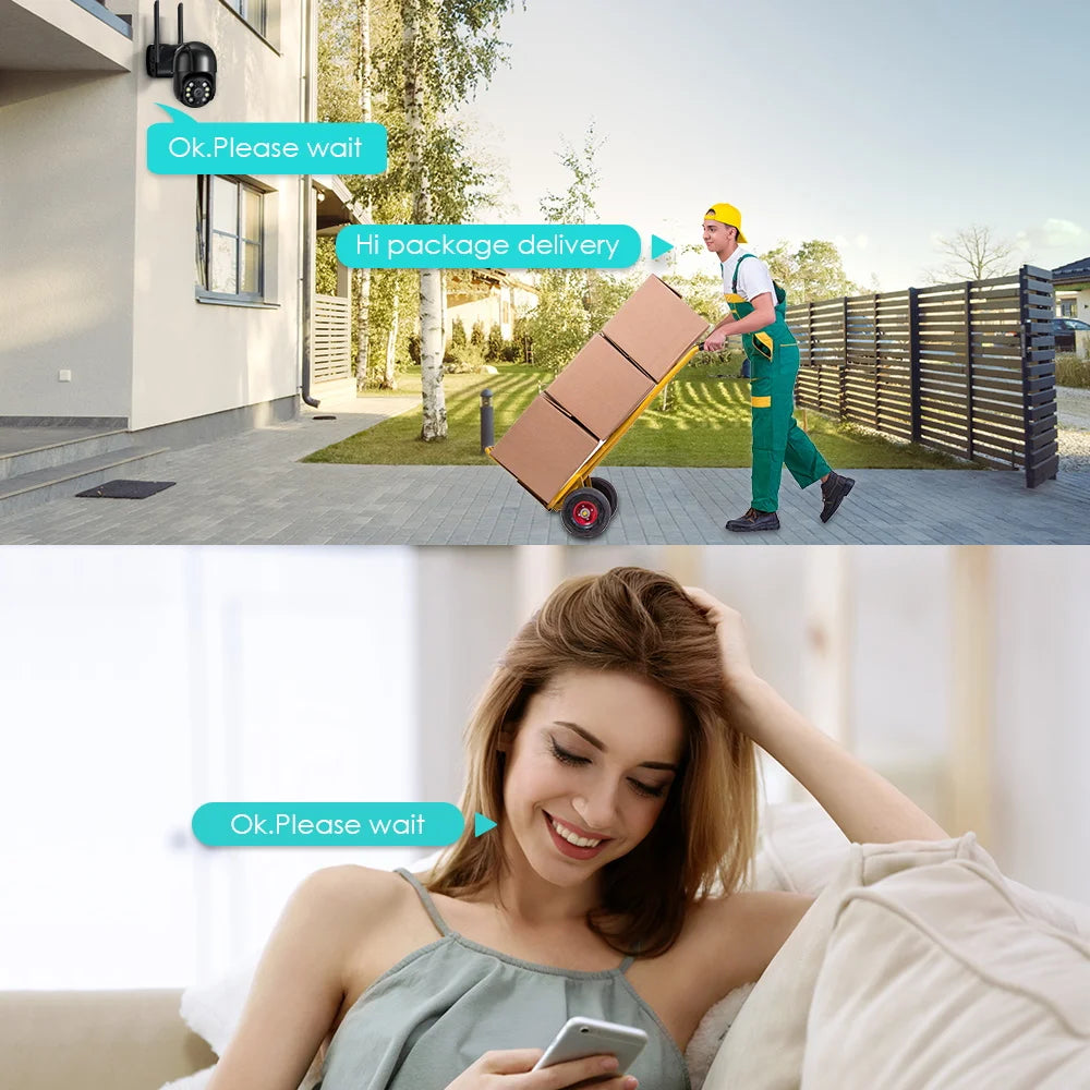 8MP 4K PTZ WiFi IP Camera – Auto Tracking, Speed Dome, Outdoor Smart Surveillance (ICSEE)