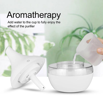 300ml Ultrasonic Humidifier & Aroma Diffuser | Essential Oil | Cool Mist | 7-Color LED | Wood Grain | Home & Office