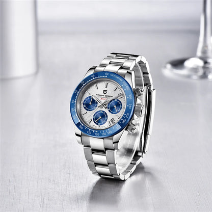 PAGANI DESIGN PD1644 Men's Quartz Chronograph Watch – Sapphire Crystal, 100M Water Resistant