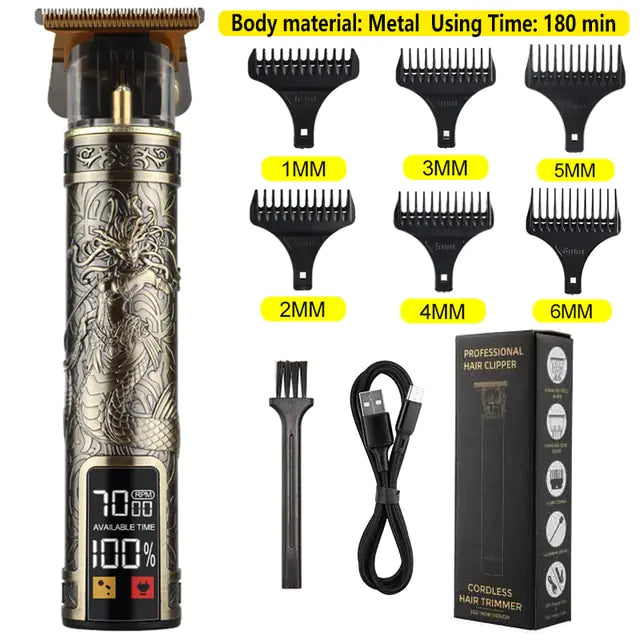 Rechargeable R.E.D. Shopping men's shaver trimmer with waterproof design for precise grooming and easy cleaning.