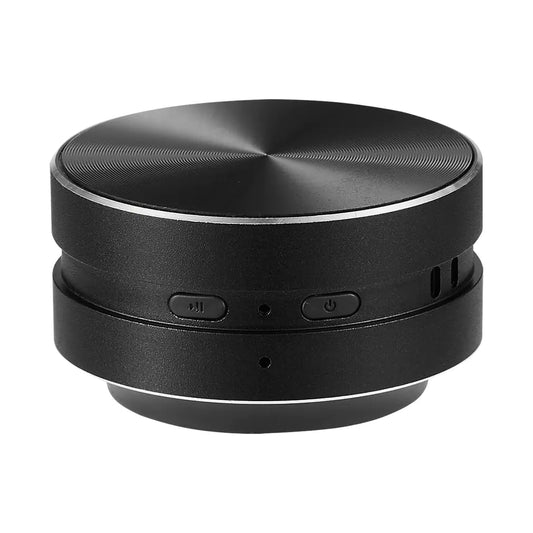 R.E.D. Shopping conduction speaker with sleek black design, compact size, and control buttons visible on the front panel.