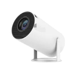 4K Ultra HD projector from R.E.D. Shopping showing a vibrant home cinema setup with colorful visuals on a wall.