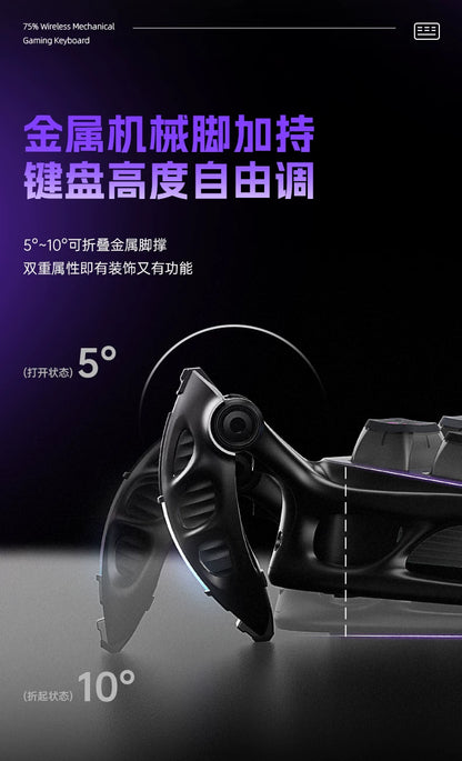 GravaStar K1 Wireless Gaming Keyboard | Tri-Mode BT/2.4GHz/USB | Long Battery | Custom Mechanical | RGB