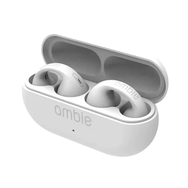 Wireless Bluetooth earphones from R.E.D. Shopping with deep bass and crystal clear sound, shown in a sleek black design.
