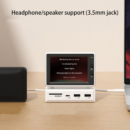 3.5" IPS Mini Screen with USB-C Hub – AIDA64 CPU/RAM Monitor for PC & MacBook