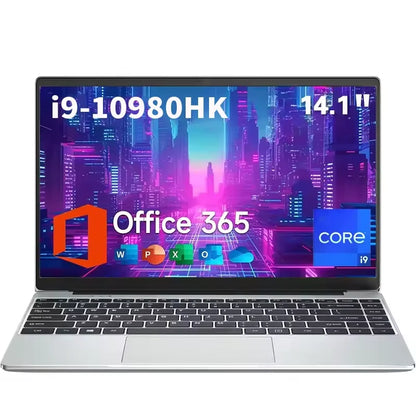 14.1" Portable Laptop – Intel Core i9-10980HK, 16GB RAM, up to 2TB SSD, Windows 11 Pro | Office & Gaming Notebook