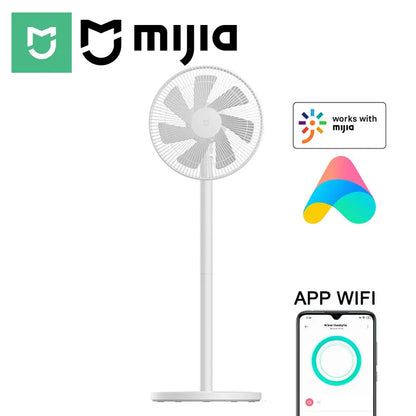 Xiaomi MIJIA Floor Fan — 7 Blade, 90° Wide-Angle Oscillation, Mi Home APP Control, Wired
