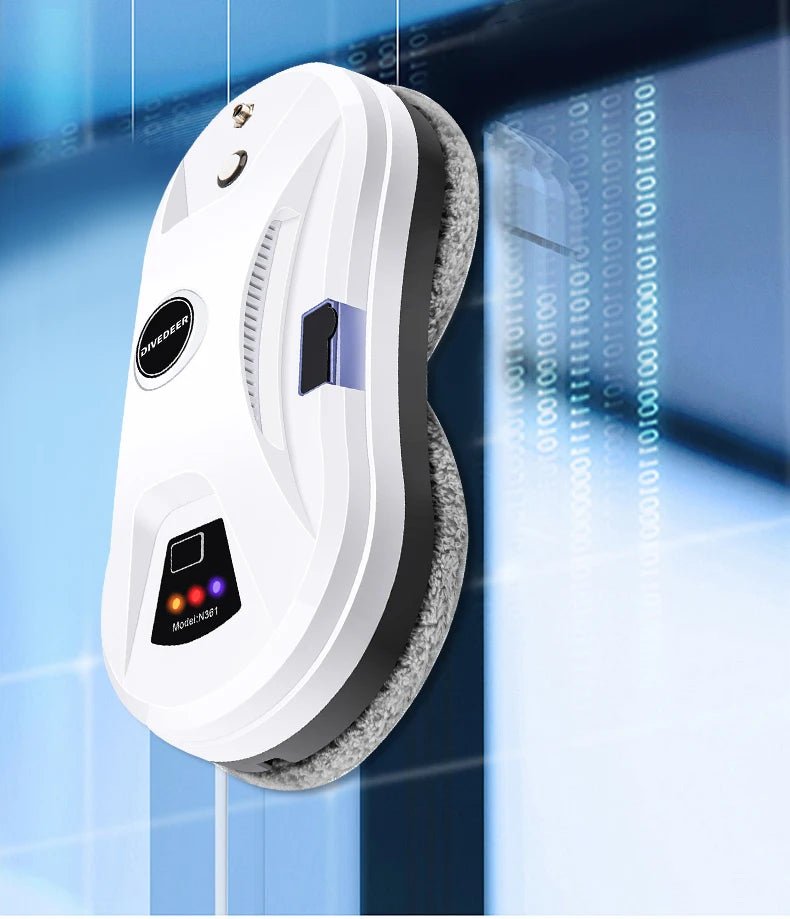 DIVEDEER Intelligent Window Cleaner – Automatic Water Spray, Anti-Fall Magnetic Glass Cleaner