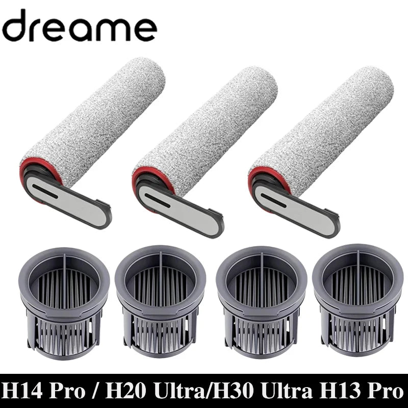 Dreame H14 / H20 Pro Plus / H20 Ultra / H30 Ultra Wet & Dry Vacuum Roller Brush & HEPA Filter Accessories