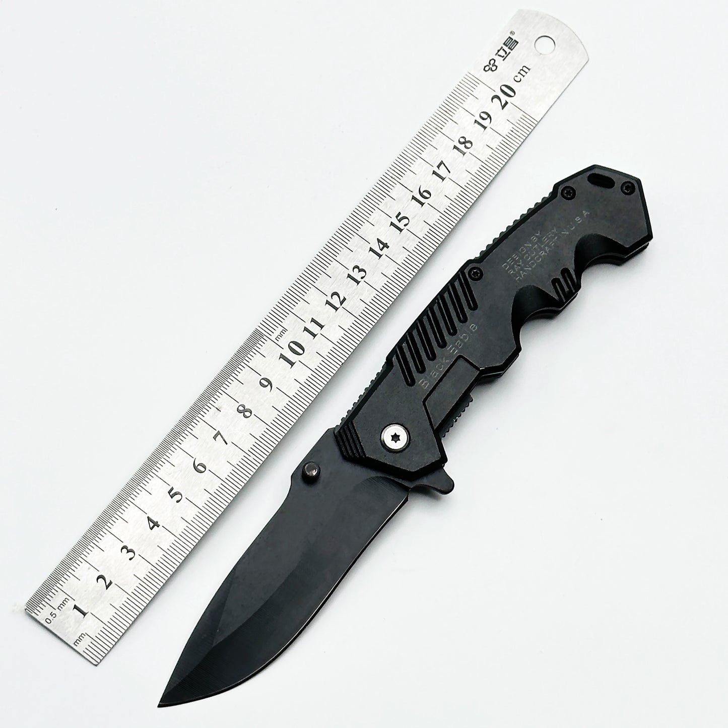 Stainless Steel Folding Pocket Knife with Clip – EDC Camping & Fishing Knife