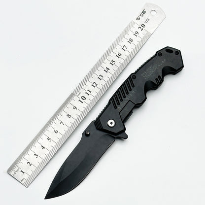 Stainless Steel Folding Pocket Knife with Clip – EDC Camping & Fishing Knife