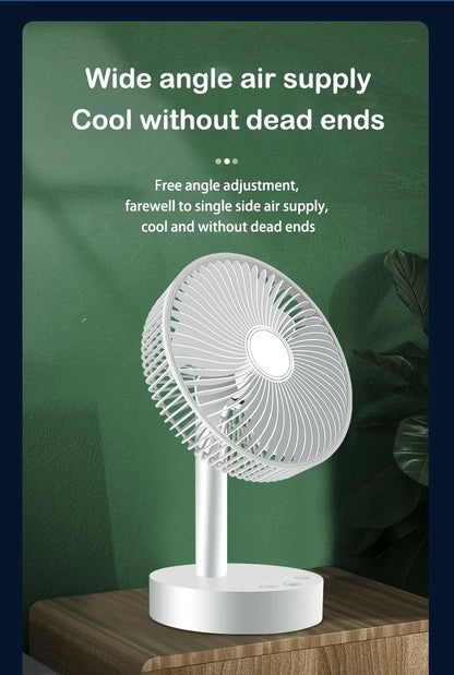Kasydoff USB Desk Fan – 3600mAh Rechargeable, 4-Speed, 7-Blade Oscillating, Timer, Quiet Cooling Fan for Home & Office