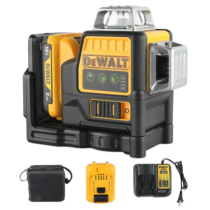 DW089LG 12-Line 3x360° Green Laser Level – 12V Lithium Battery Outdoor Leveling