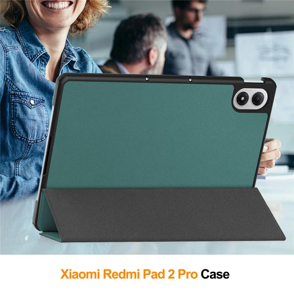 Smart Case for Xiaomi Redmi Pad 2 Pro 12.1" (2025) | Folding Flip Stand | Auto Sleep/Wake | Tablet Cover