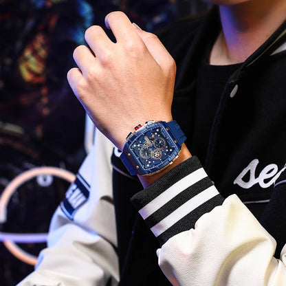 CURREN Men's Fashion Watch – Unique Square Design, Luxury Quartz Sport, Waterproof