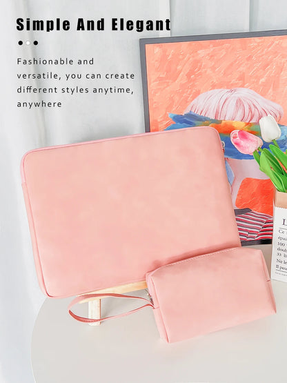 EGYAL Laptop Sleeve Bag – PU Zipper, 13–16", MacBook Air/Pro, Dell, Xiaomi, Huawei, 3 Colors