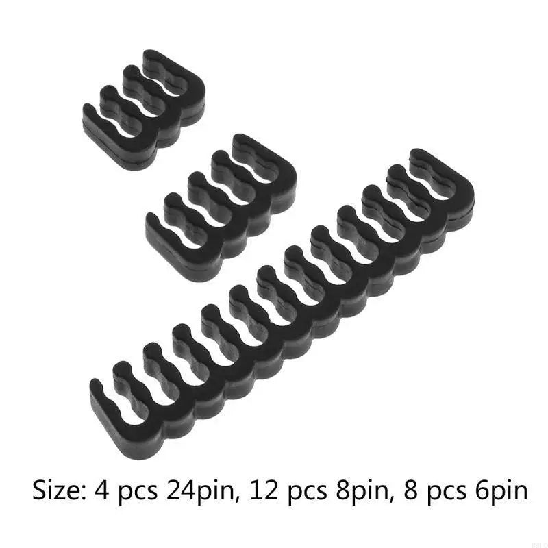 R.E.D. Shopping B9HD PP cable management tools wire combs for PSU cables, showing black plastic wire combs for organizing computer cables.