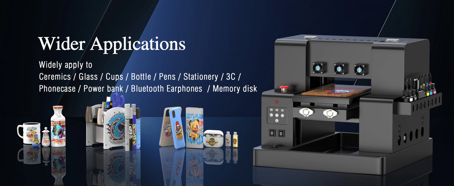 A4 UV Flatbed Printer for Epson L805 – Phone Cases, Bottles, Acrylic, PVC, UV DTF Stickers