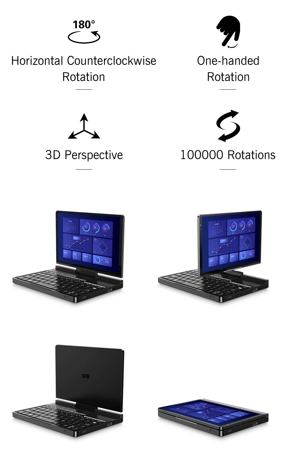 GPD Pocket 4 2025 Mini Laptop – 8.8" 2K 144Hz, AMD AI 9 HX 370, 16–64GB RAM, 1–2TB SSD, Win11
