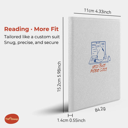 Twosheep Cute Cat & Dog Magnetic Case for Bigme B6 6" eReader – Auto Sleep/Wake, Shellless PU Cover