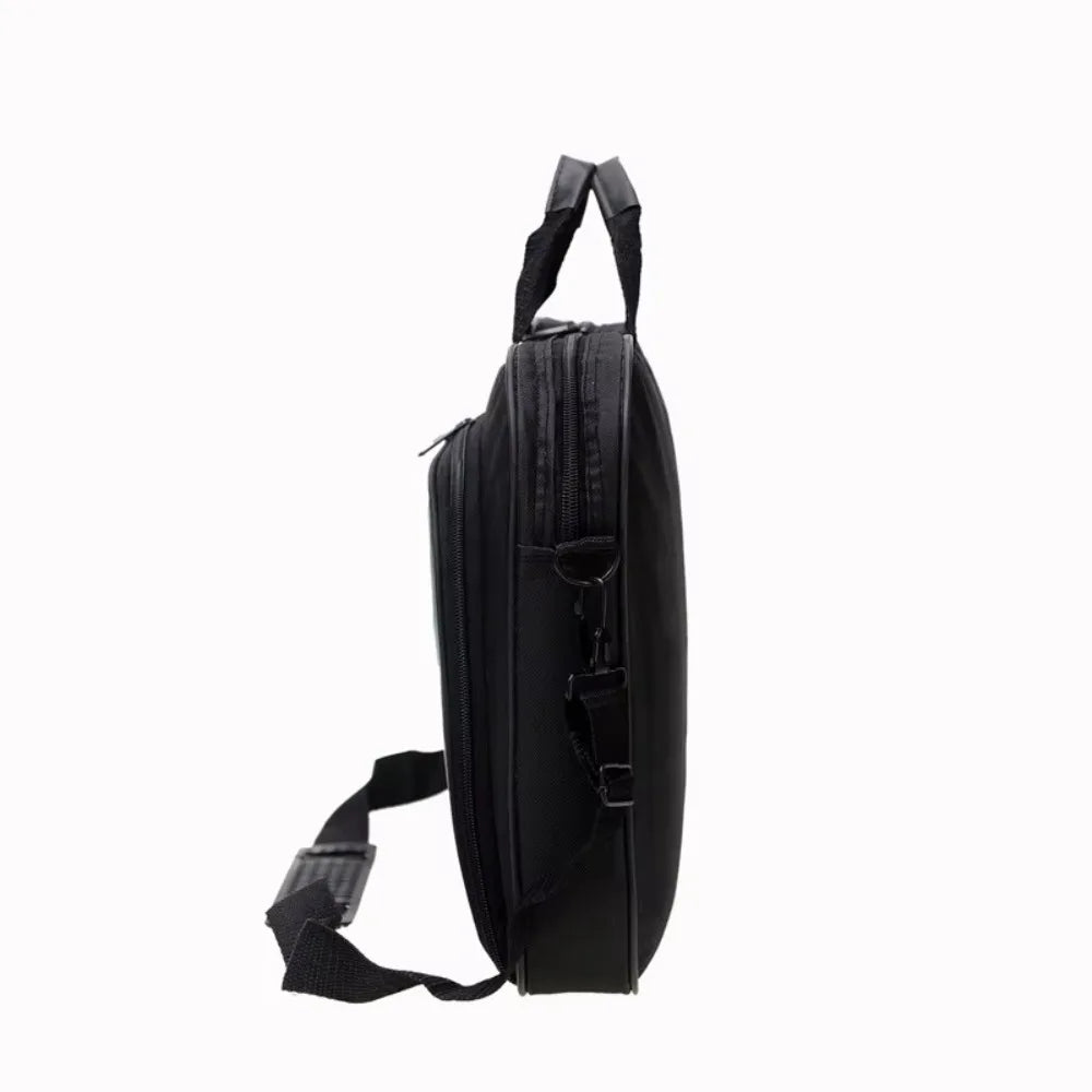 Waterproof Laptop Briefcase Bag – 15", 15.6", 17", Nylon, Dual Zipper, Shoulder Strap