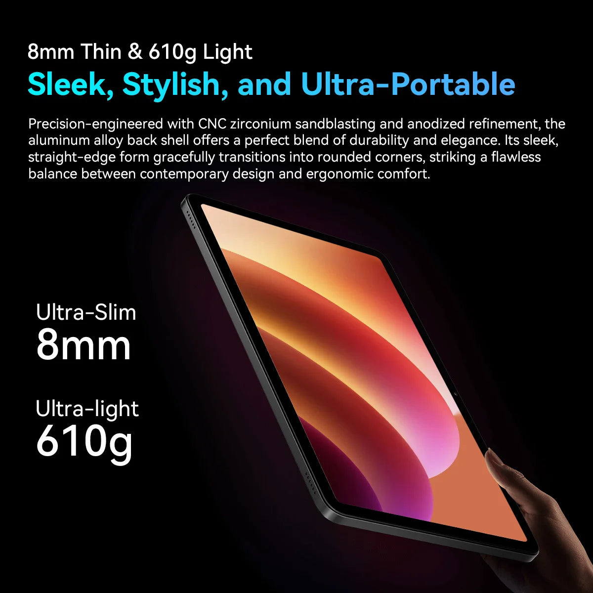 OSCAL Pad 100 Tablet – 12" 2K IPS, Android 15, Unisoc T615, 9000mAh, 4G LTE, 16MP