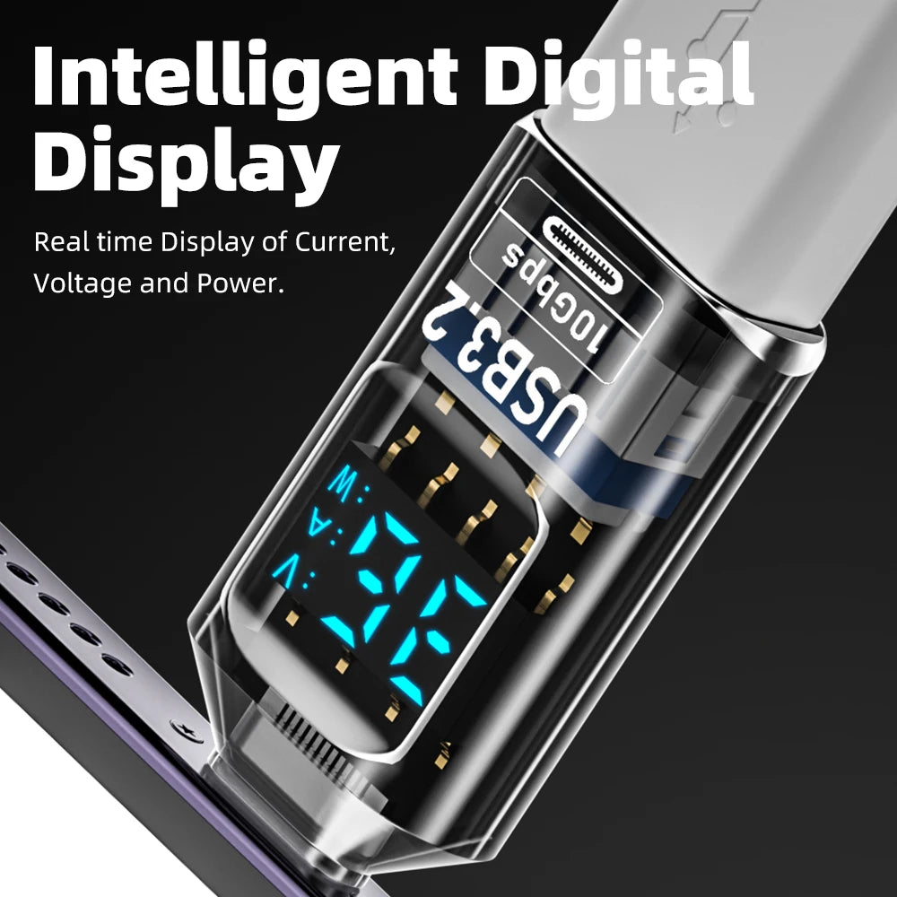 USB 3.2 digital display adapter with USB-C and USB female ports, fast charging and data transfer for Huawei and Xiaomi laptops.