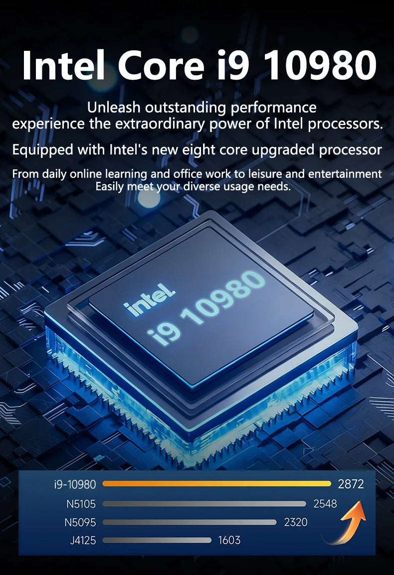 LENO 15.6" Laptop | Intel Pentium | 16–32GB RAM | Up to 2TB SSD | Windows 11 Pro | FHD Display | Office & Study