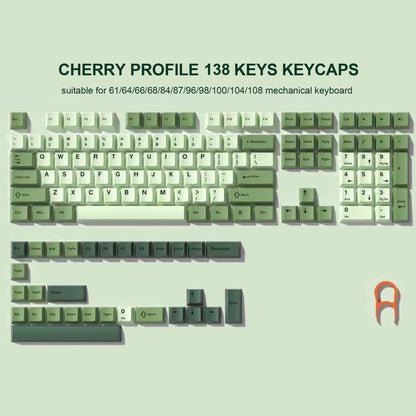 Retro dark red PBT keycap set with 126 cherry profile keycaps for mechanical keyboards, featuring double shot lettering.