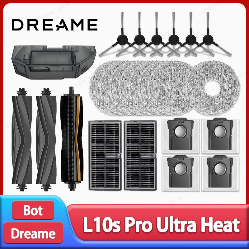 Dreame L10s Pro Ultra Heat / X30 Ultra Robot Vacuum Spare Parts – Brush, Filter, Mop & Dust Bag