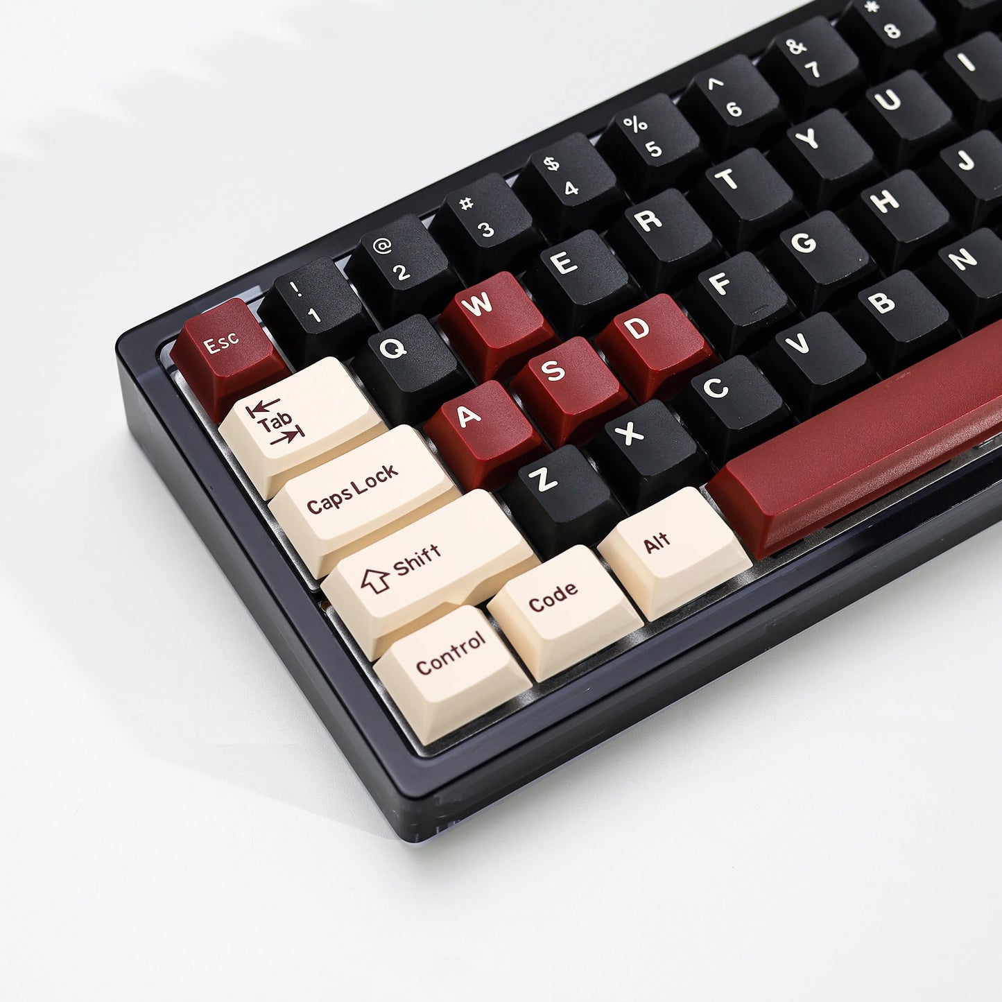 KBDiy Rome Set 174-Key Cherry Profile PBT Double Shot Keycaps – Jade Translucent for Mechanical Keyboards