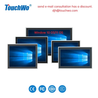 Industrial 15-23.8 inch touchscreen panel PC with IP65 aluminum enclosure, embedded all-in-one computer by R.E.D. Shopping