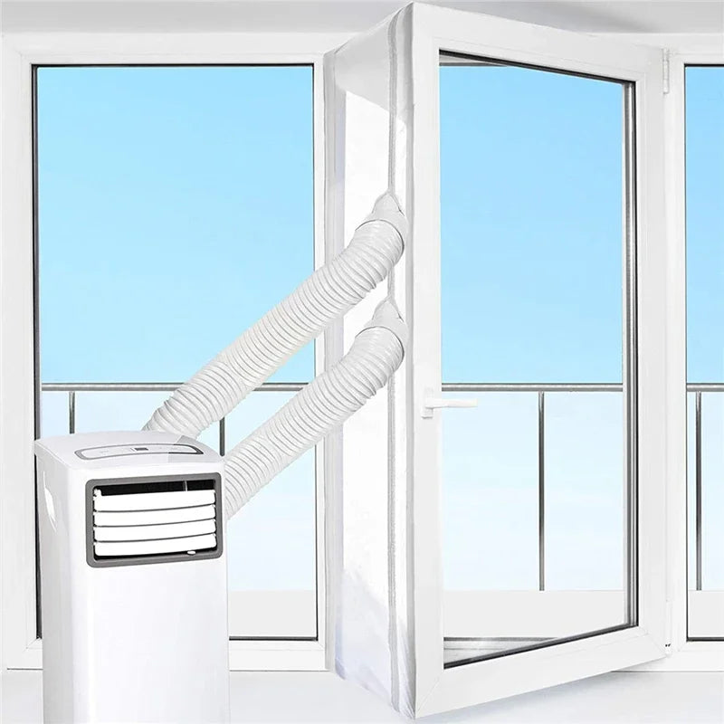 AirLock Window Seal for Portable Air Conditioner – 3m/4m Flexible Cloth Sealing Plate with Zip