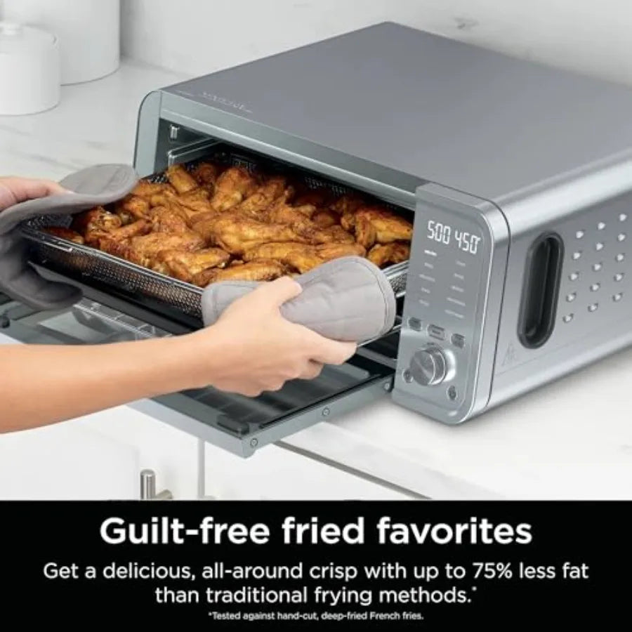 10-in-1 Digital Air Fry Oven – Extra Large Capacity, Flip-Up Design, Stainless Steel, Precise Temperature Control
