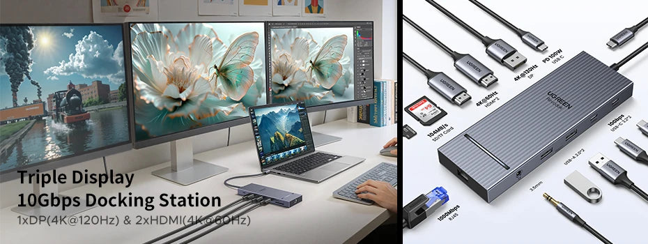 UGREEN Uno USB-C Hub – 4K60Hz HDMI, 1Gbps LAN, PD100W, USB 3.0