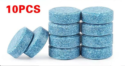 Car Windscreen Cleaner Effervescent Tablets | Concentrated Solid Wiper Fluid Detergent, Auto Glass Cleaning