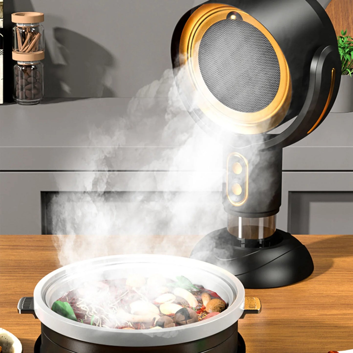 Desktop Portable Kitchen Exhaust Fan – USB 5V 8W Range Hood for Apartment, 2-Speed