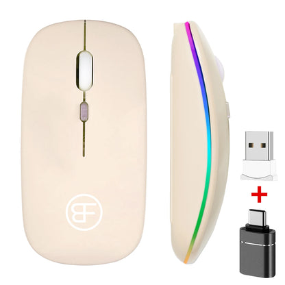 BalanceFit RGB Wireless Gaming Mouse – Rechargeable, LED Backlit, Ergonomic, 1600 DPI, for Laptop & PC