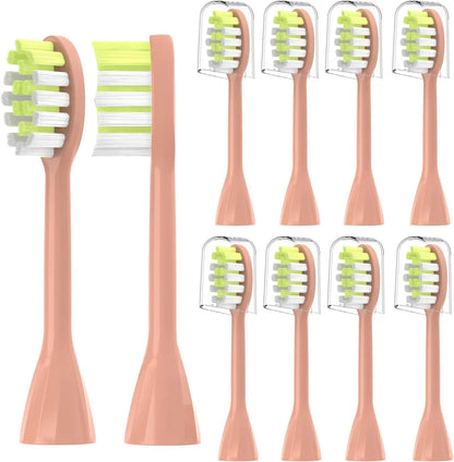 Set of R.E.D. Shopping electric toothbrush replacement heads with soft bristles, designed for adult oral hygiene.