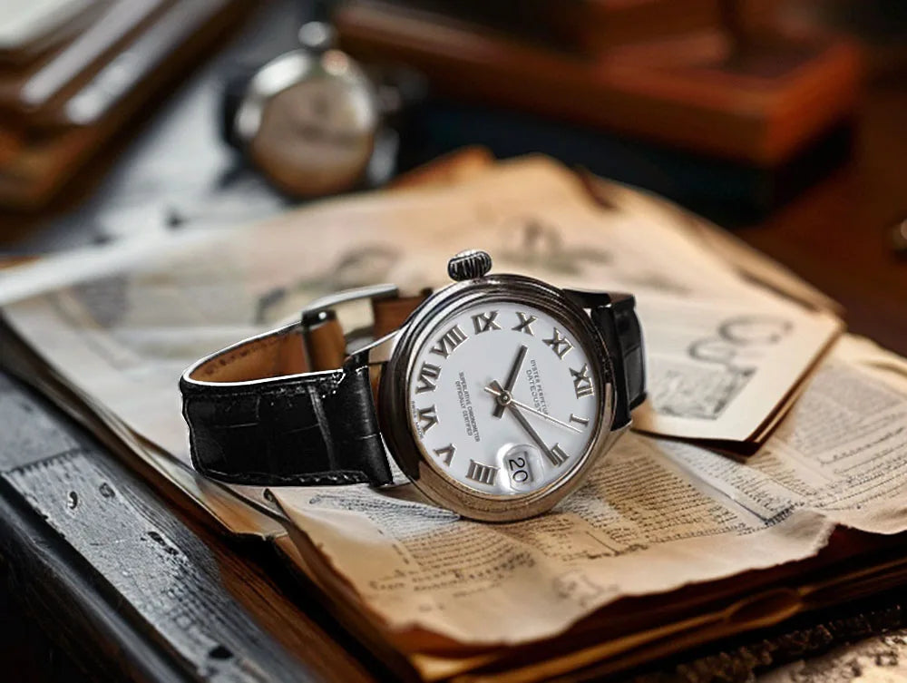 Premium Genuine Leather Watch Strap | 12–24mm, 9 Colors + Tool